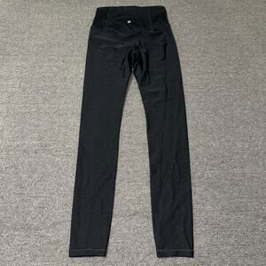 Athleta Elation Shine Tight Leggings Womens XS Black High-Waisted Stretch Logo